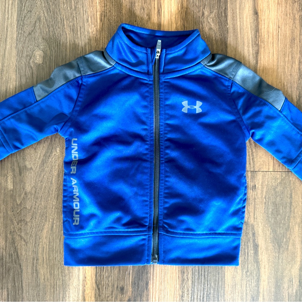 Under Armour 0-3 Month Infant Baby Full Zip Blue Jacket